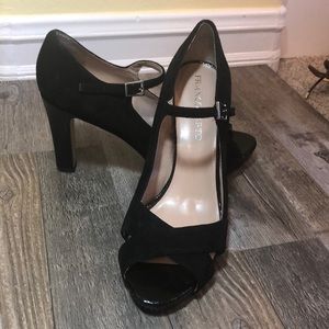 Franco Sarto 9 Suede Peep Toe Heels Gently Worn